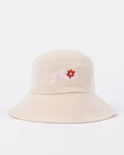 Meadow Cord Embroidered Bucket Hat | Rusty Discount