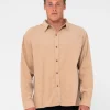 Micro Lite Cord Long Sleeve Shirt | Rusty Discount
