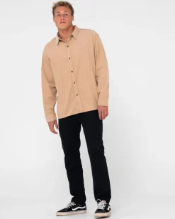 Micro Lite Cord Long Sleeve Shirt | Rusty Discount