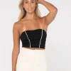 Mika Contrast Strapless Top | Rusty Hot