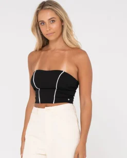 Mika Contrast Strapless Top | Rusty Hot