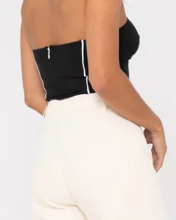 Mika Contrast Strapless Top | Rusty Hot
