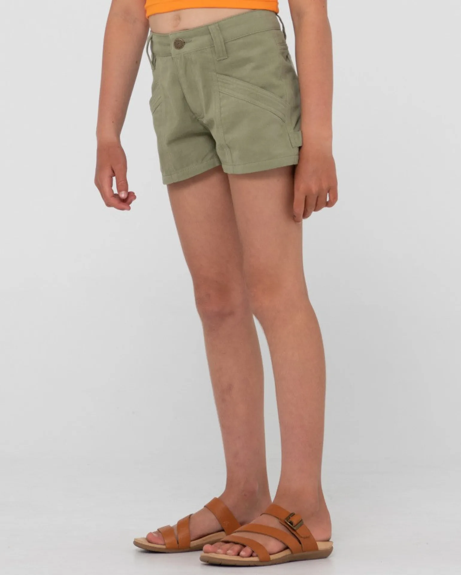 New Look Mid Rise Carpenter Short Girls | Rusty Best Sale