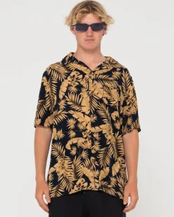 Night Swim Short Sleeve Printed Shirt | Rusty Hot
