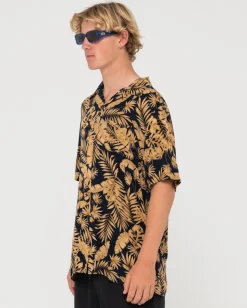 Night Swim Short Sleeve Printed Shirt | Rusty Hot