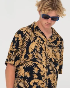 Night Swim Short Sleeve Printed Shirt | Rusty Hot