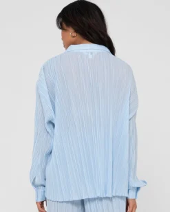 Nissi Long Sleeve Pleated Shirt | Rusty Sale