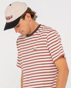 Noble Short Sleeve Striped Tee | Rusty Hot