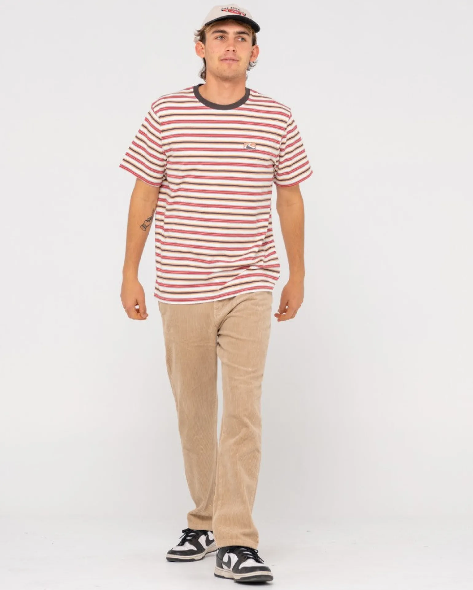 Noble Short Sleeve Striped Tee | Rusty Hot