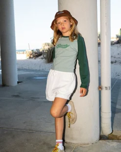 Norty Long Sleeve Raglan Baby Tee Girls | Rusty Cheap