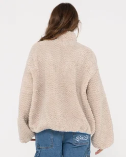 Ollie Sherpa Zip Through Fleece | Rusty Flash Sale