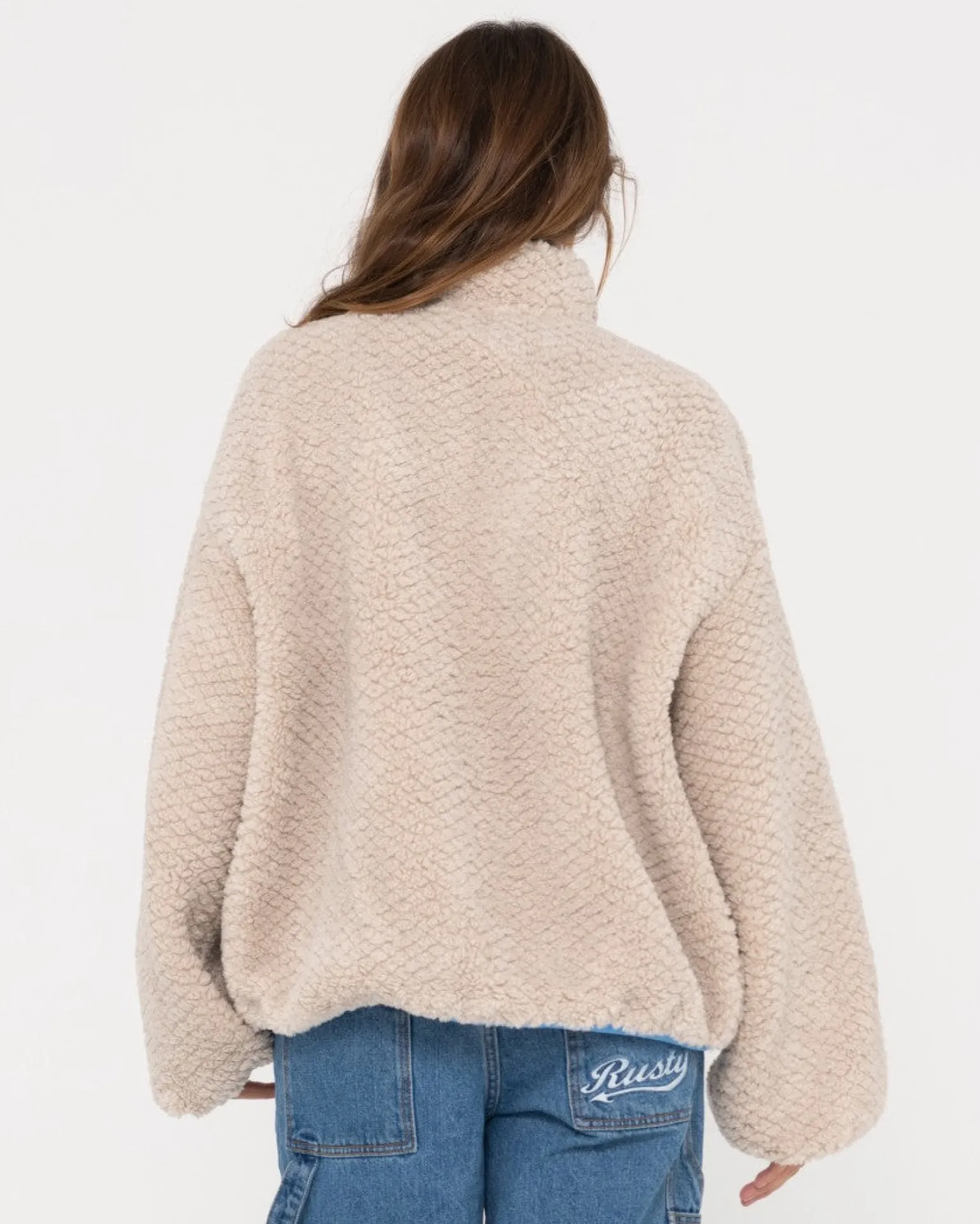 Ollie Sherpa Zip Through Fleece | Rusty Flash Sale