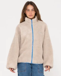 Ollie Sherpa Zip Through Fleece | Rusty Flash Sale