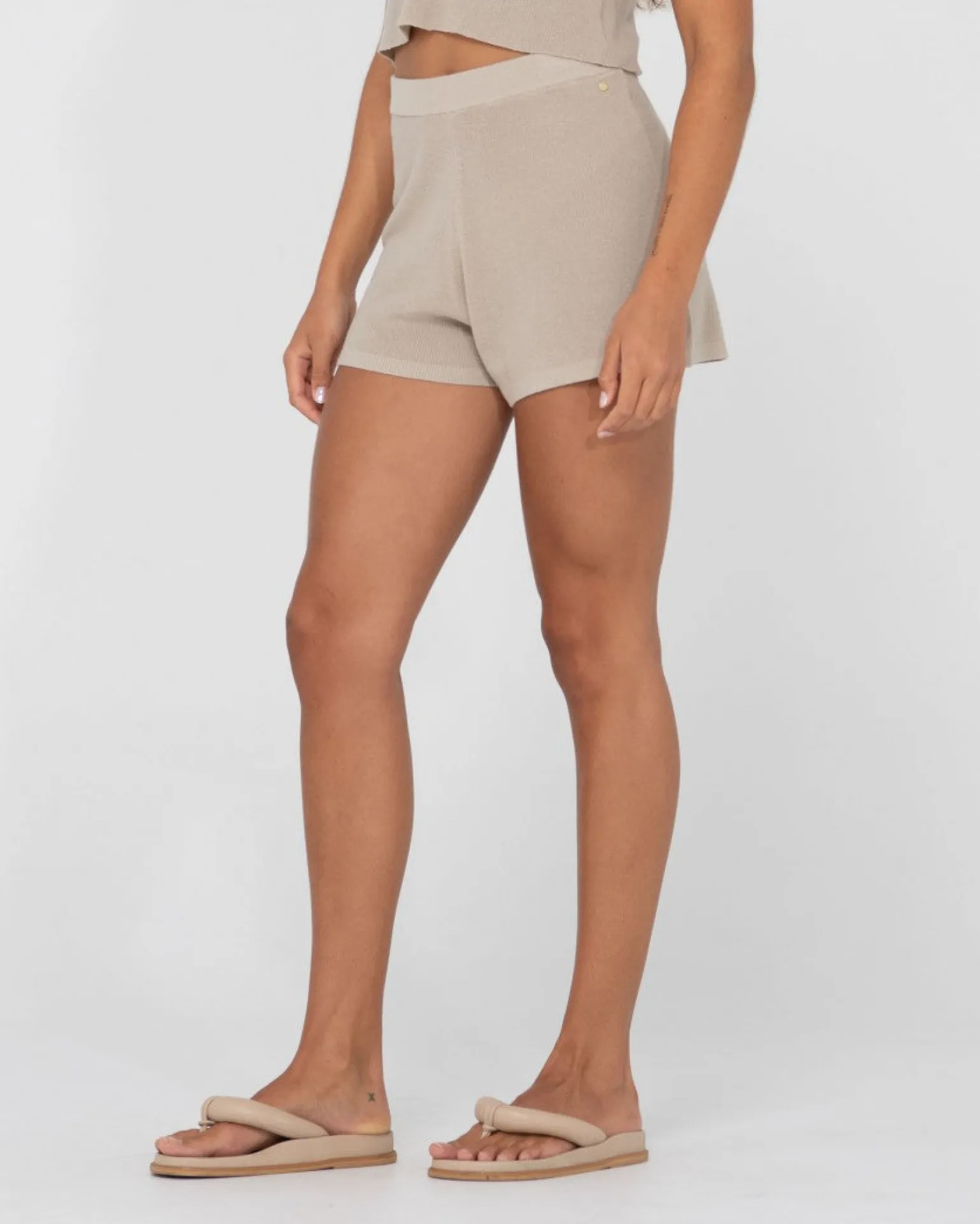 Ophelia High Waisted Knit Short | Rusty Hot
