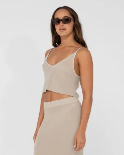 Ophelia Relaxed Knit Cropped Cami | Rusty Best Sale