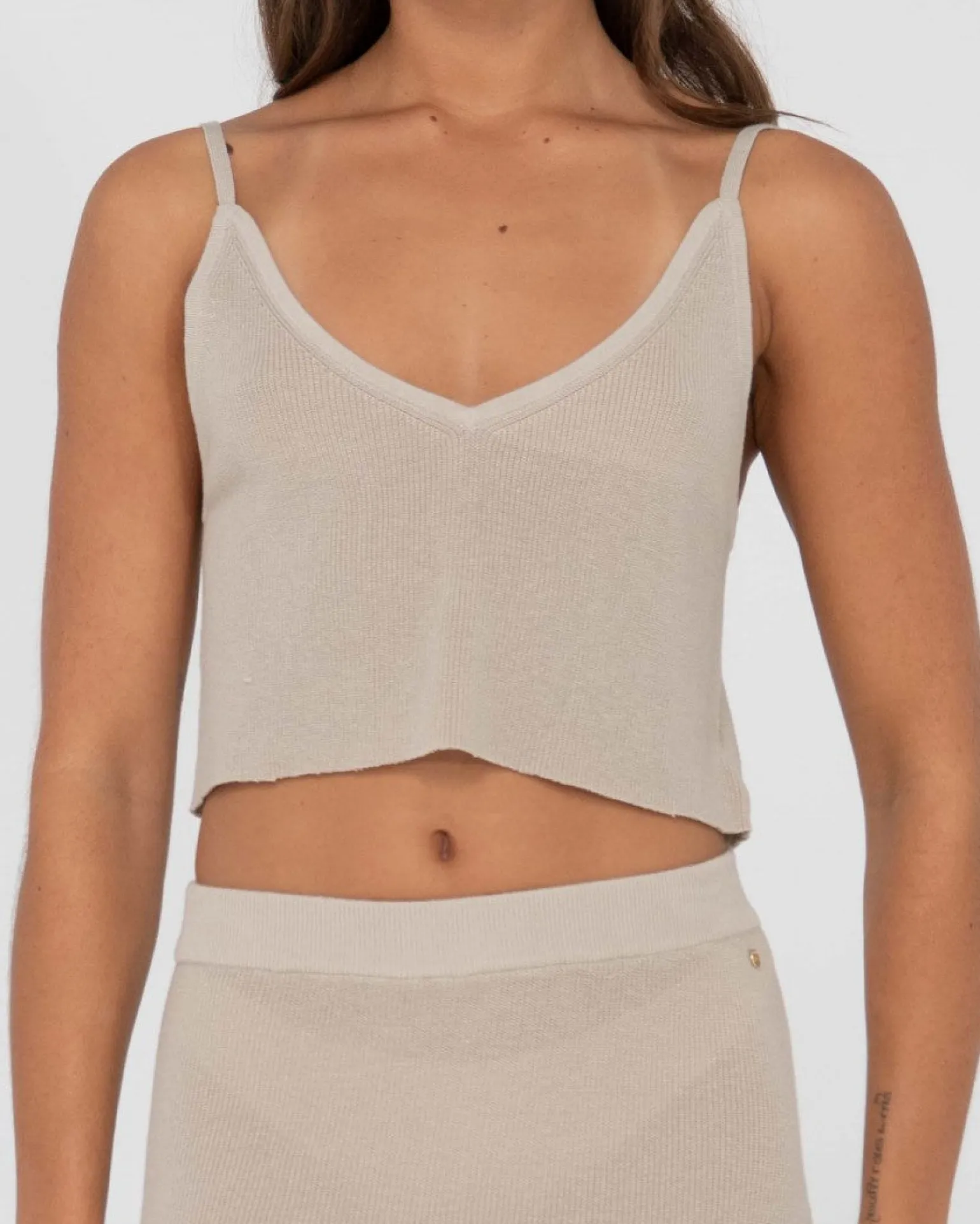 Ophelia Relaxed Knit Cropped Cami | Rusty Best Sale