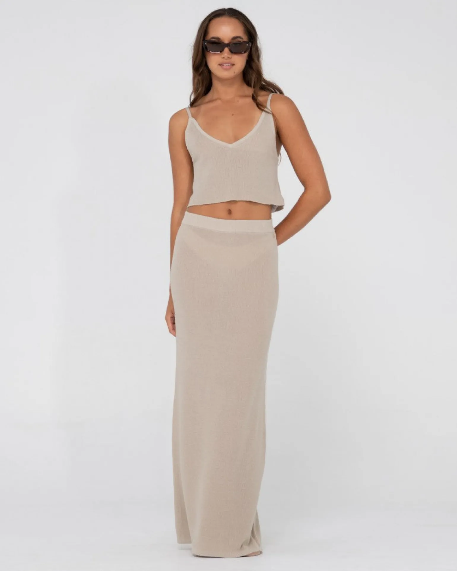 Ophelia Relaxed Knit Cropped Cami | Rusty Best Sale