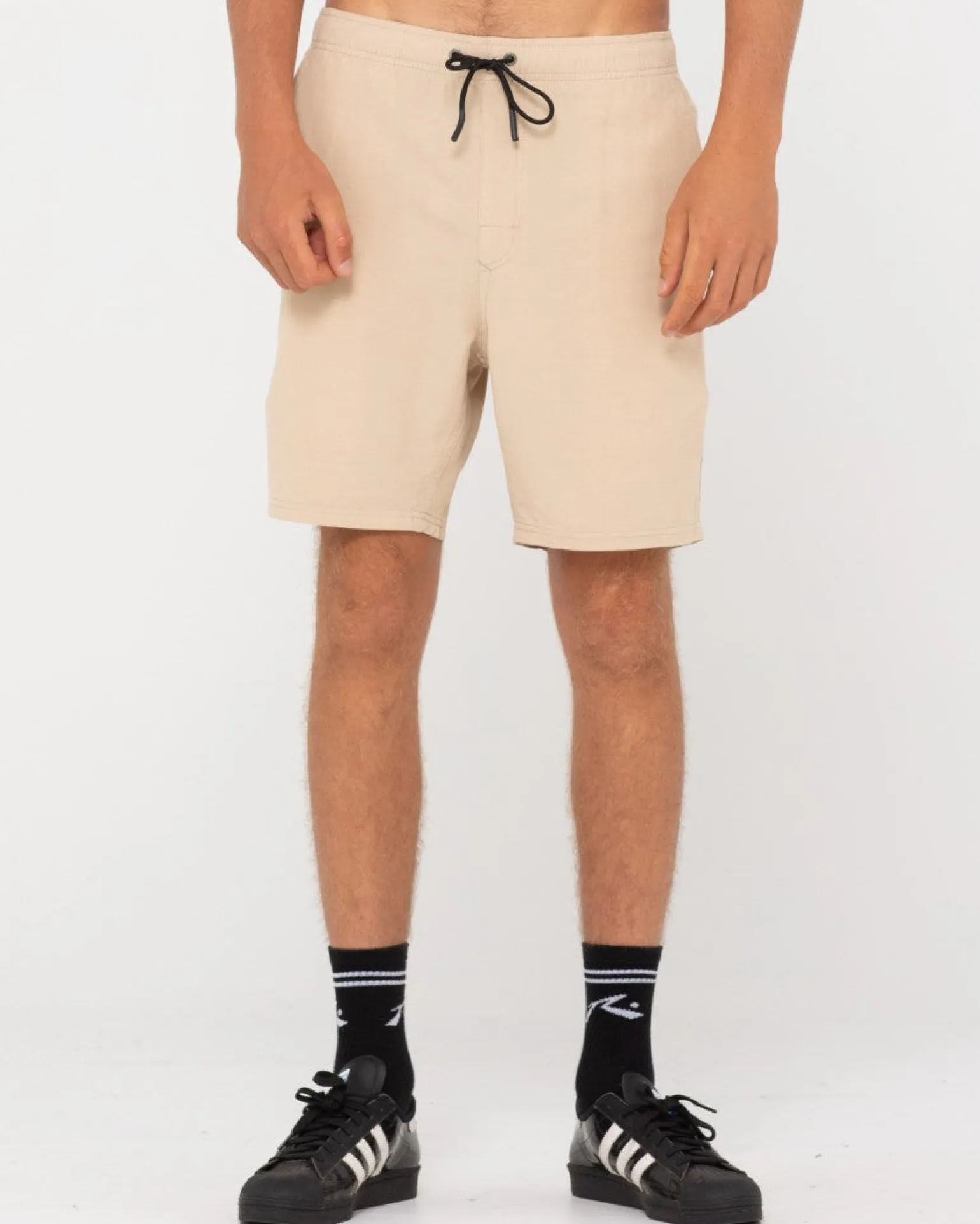 Overtone Linen Elastic Short Boys | Rusty Cheap