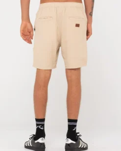 Overtone Linen Elastic Short Boys | Rusty Discount