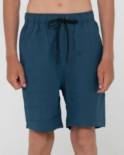 Overtone Linen Elastic Short Boys | Rusty Sale