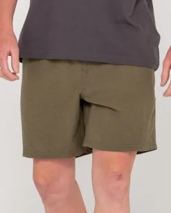Overtone Linen Elastic Short | Rusty Best Sale