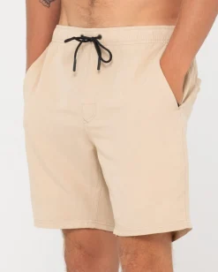 Overtone Linen Elastic Short Boys | Rusty Discount