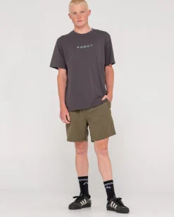Overtone Linen Elastic Short | Rusty Best Sale