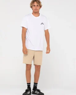 Overtone Linen Elastic Short Boys | Rusty Discount