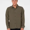 Overtone Long Sleeve Linen Shirt | Rusty Best