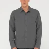 Overtone Long Sleeve Linen Shirt | Rusty Outlet