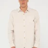 Overtone Long Sleeve Linen Shirt | Rusty Outlet