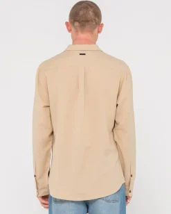Overtone Long Sleeve Linen Shirt | Rusty Outlet