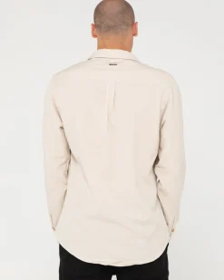 Overtone Long Sleeve Linen Shirt | Rusty Outlet