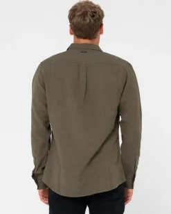 Overtone Long Sleeve Linen Shirt | Rusty Best