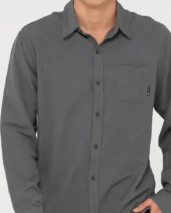 Overtone Long Sleeve Linen Shirt | Rusty Outlet