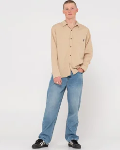 Overtone Long Sleeve Linen Shirt | Rusty Outlet