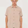 Overtone Short Sleeve Linen Shirt | Rusty Sale