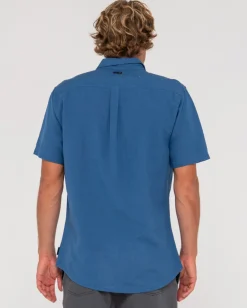 Overtone Short Sleeve Linen Shirt | Rusty Outlet