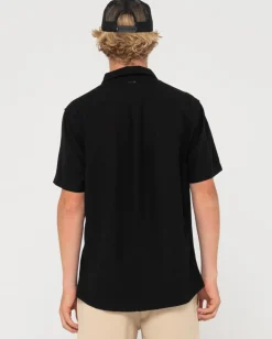 Overtone Short Sleeve Linen Shirt | Rusty Best