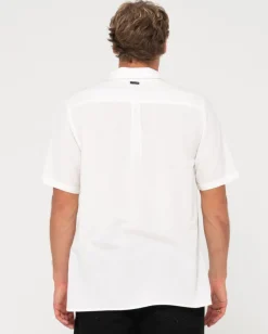 Overtone Short Sleeve Linen Shirt | Rusty Best