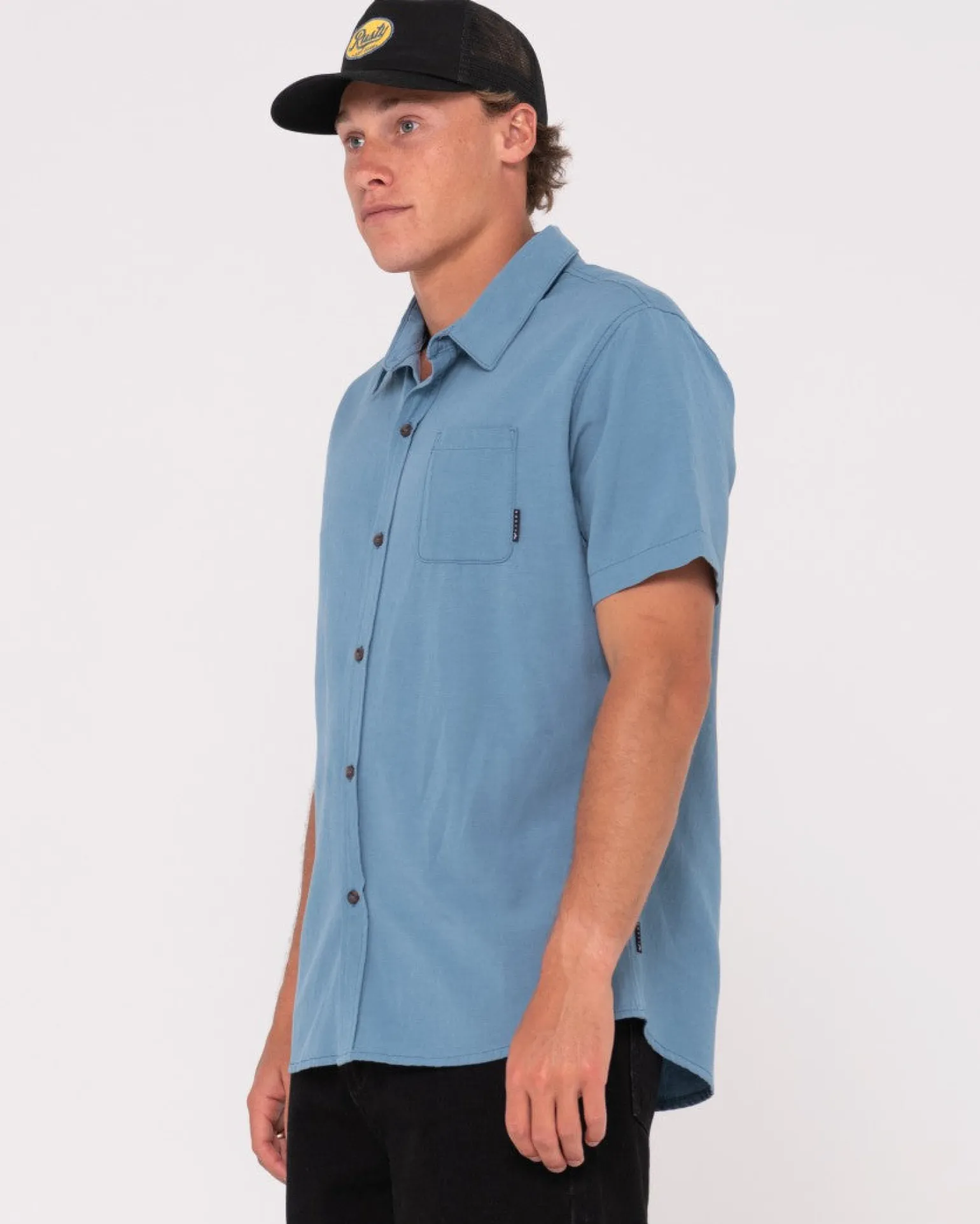 Overtone Short Sleeve Linen Shirt Boys | Rusty New