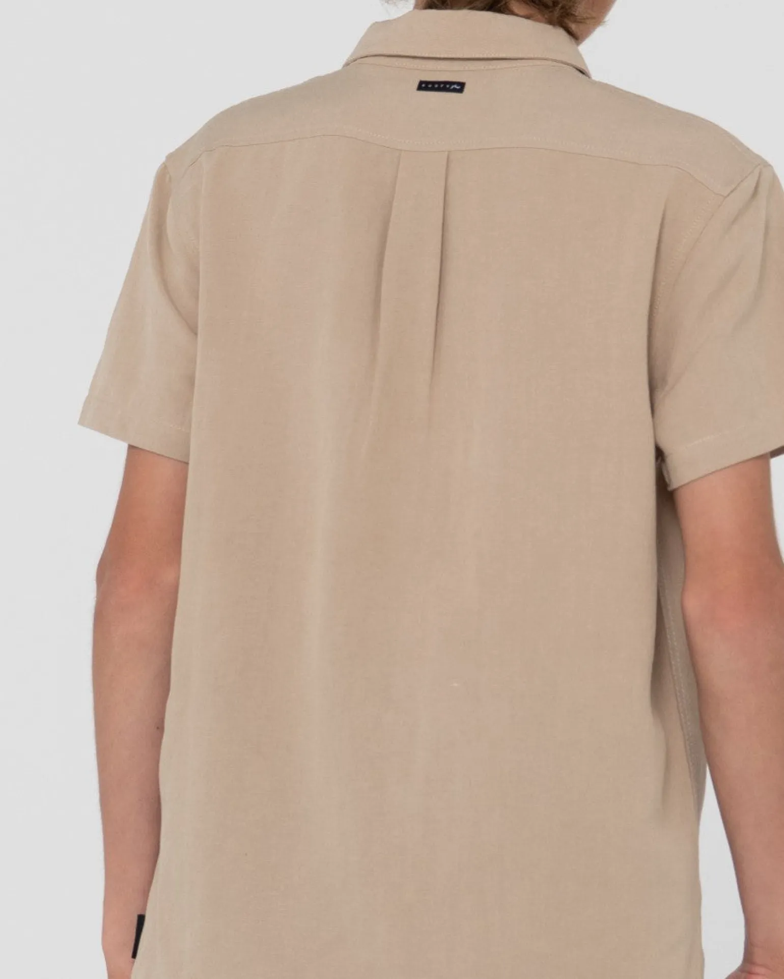Overtone Short Sleeve Linen Shirt Boys | Rusty Flash Sale