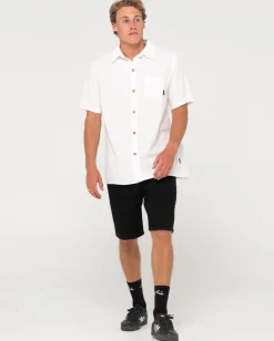 Overtone Short Sleeve Linen Shirt | Rusty Best