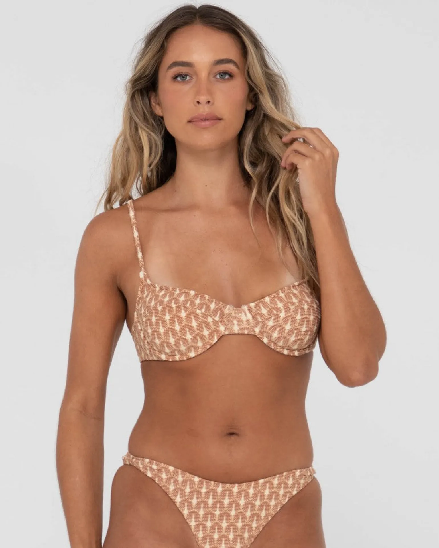 Panama Printed Balconette Bikini Top | Rusty Cheap