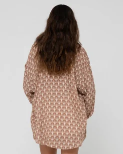 Panama Printed Oversized Long Sleeve Shirt | Rusty Cheap