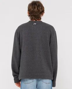 Party Of One Embroidered Rib Crew | Rusty Hot