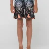 Paste Up Printed Elastic Boardshort Boys | Rusty Hot