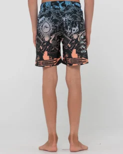 Paste Up Printed Elastic Boardshort Boys | Rusty Discount