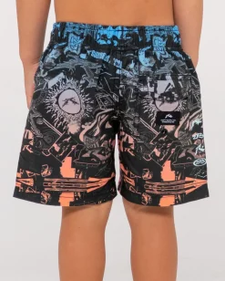 Paste Up Printed Elastic Boardshort Runts | Rusty Store