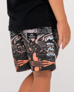 Paste Up Printed Elastic Boardshort Runts | Rusty Store